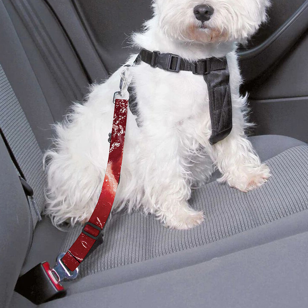 Red Meat Print Dog Seat Belt