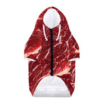Red Meat Print Dog Zip Up Hoodie