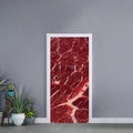 Red Meat Print Door Sticker