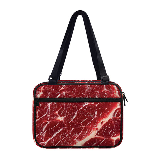 Red Meat Print Double Strap Bible Bag