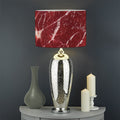 Red Meat Print Drum Lamp Shade