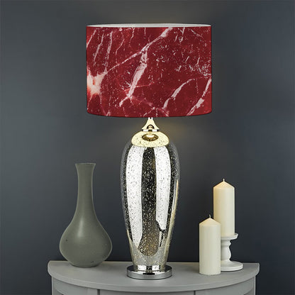 Red Meat Print Drum Lamp Shade