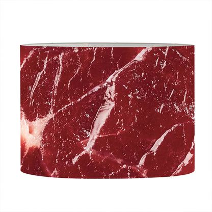 Red Meat Print Drum Lamp Shade