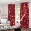 Red Meat Print Extra Wide Grommet Curtains
