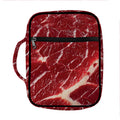 Red Meat Print Front Pocket Bible Bag