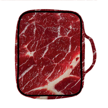Red Meat Print Front Pocket Bible Bag