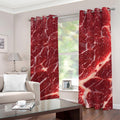 Red Meat Print Grommet Curtains