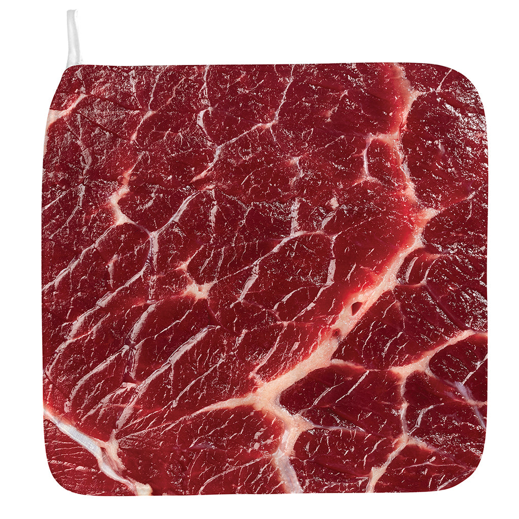 Red Meat Print Hand Towel