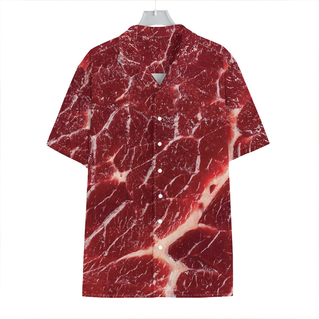 Red Meat Print Hawaiian Shirt
