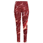 Red Meat Print High-Waisted Pocket Leggings
