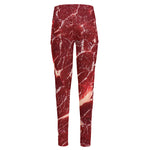 Red Meat Print High-Waisted Pocket Leggings