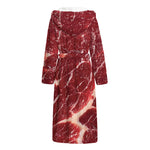 Red Meat Print Hooded Bathrobe