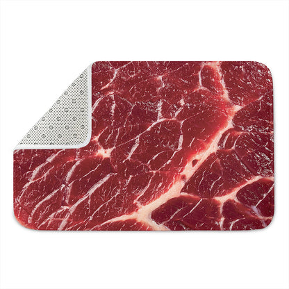 Red Meat Print Indoor Door Mat