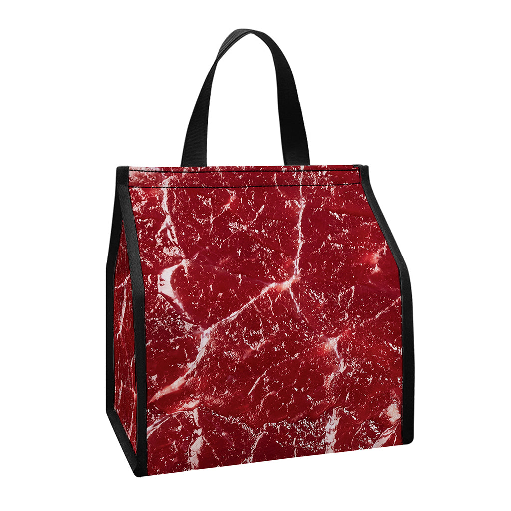 Red Meat Print Insulated Lunch Tote