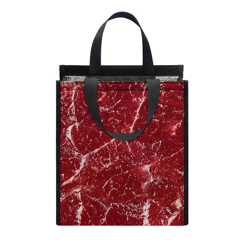 Red Meat Print Insulated Lunch Tote