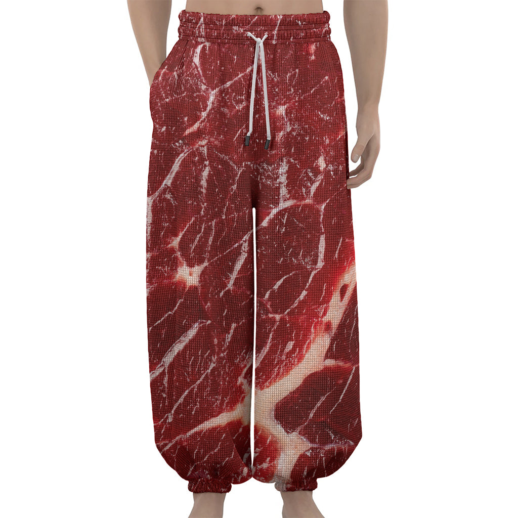 Red Meat Print Lantern Pants