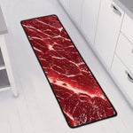 Red Meat Print Long Kitchen Mat