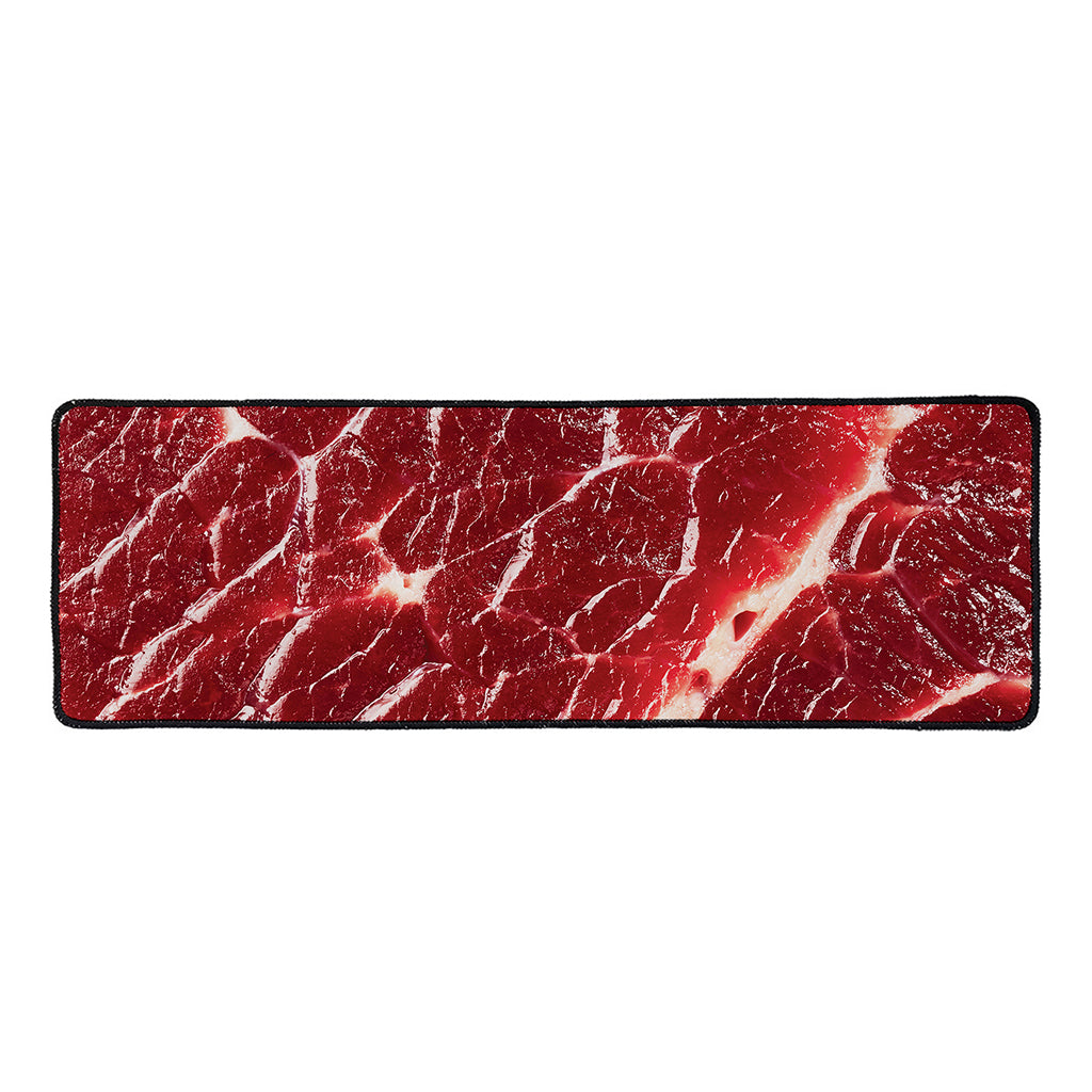 Red Meat Print Long Kitchen Mat