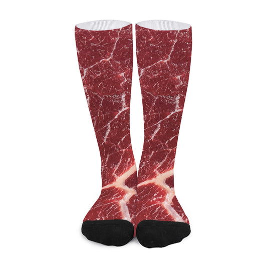 Red Meat Print Long Socks
