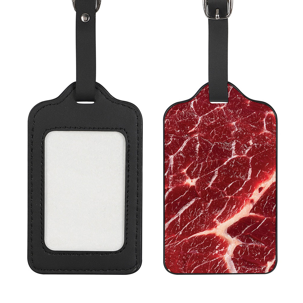 Red Meat Print Luggage Tag