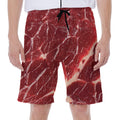 Red Meat Print Men's Beach Shorts