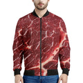 Red Meat Print Men's Bomber Jacket