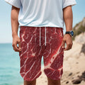Red Meat Print Men's Cargo Shorts