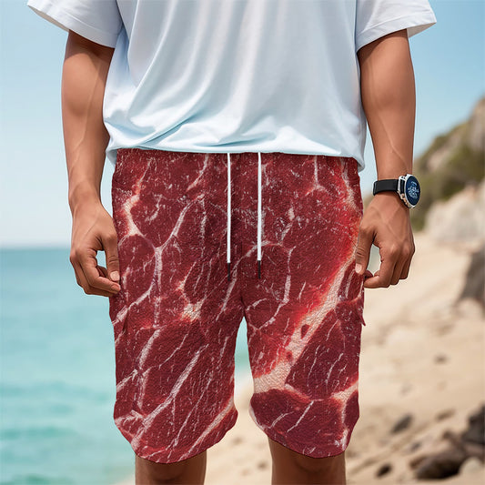 Red Meat Print Men's Cargo Shorts