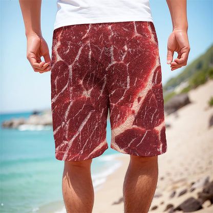 Red Meat Print Men's Cargo Shorts
