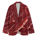 Red Meat Print Men's Cotton Blazer