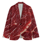 Red Meat Print Men's Cotton Blazer