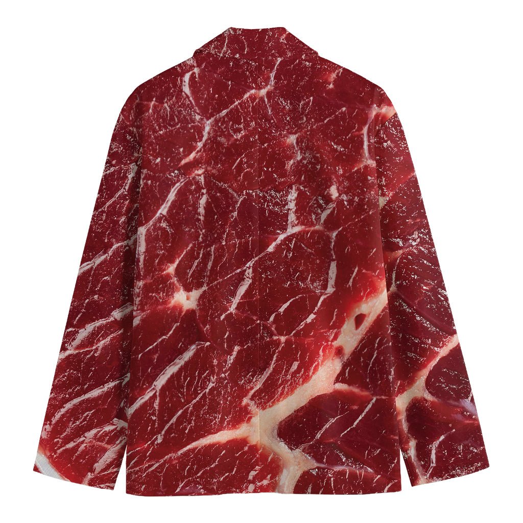 Red Meat Print Men's Cotton Blazer