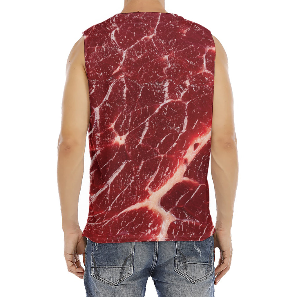 Red Meat Print Men's Fitness Tank Top