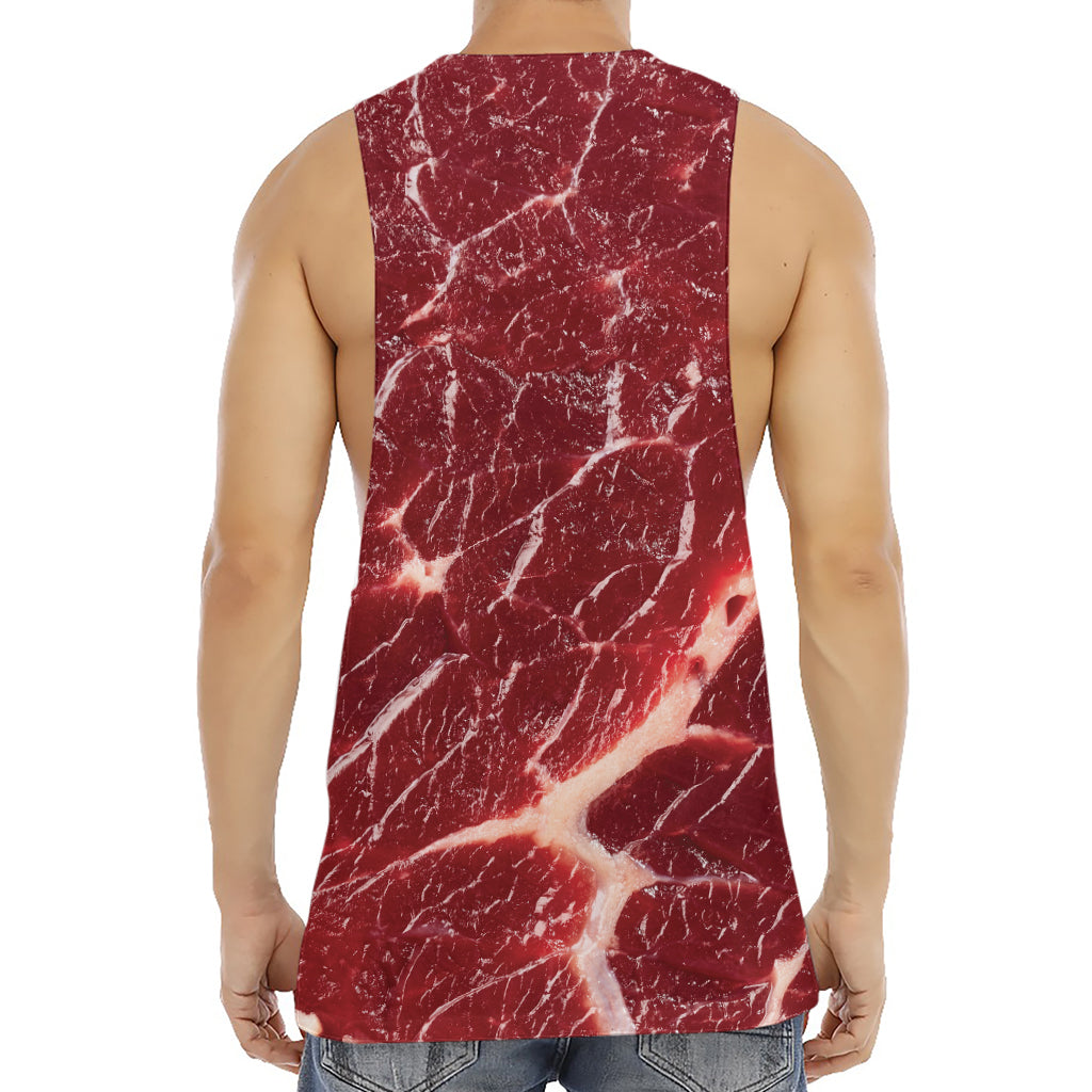 Red Meat Print Men's Muscle Tank Top