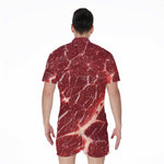 Red Meat Print Men's Rompers