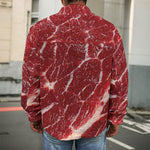 Red Meat Print Men's Shirt Jacket