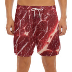 Red Meat Print Men's Split Running Shorts