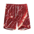 Red Meat Print Men's Athletic Shorts