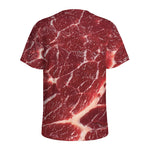 Red Meat Print Men's Sports T-Shirt