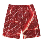 Red Meat Print Men's Swim Trunks