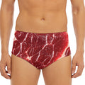 Red Meat Print Men's Triangle Swim Briefs