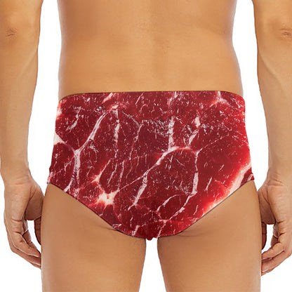 Red Meat Print Men's Triangle Swim Briefs