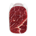 Red Meat Print Mesh Laundry Hamper