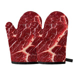 Red Meat Print Oven Mitts
