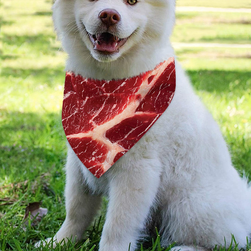 Red Meat Print Over The Collar Dog Bandana