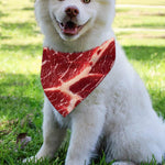 Red Meat Print Over The Collar Dog Bandana