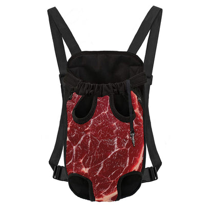 Red Meat Print Pet Carrier Backpack