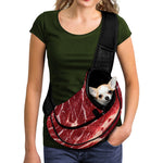 Red Meat Print Pet Sling Carrier