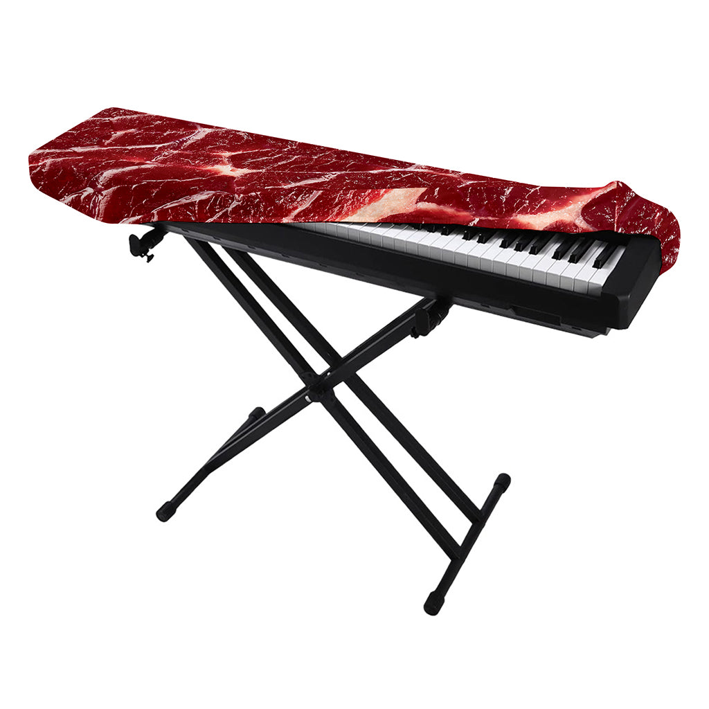 Red Meat Print Piano Keyboard Cover