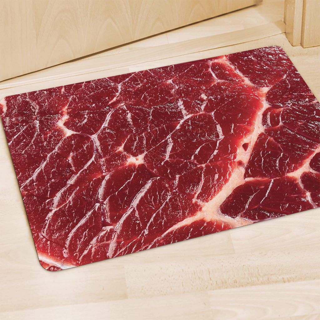 Red Meat Print Polyester Doormat